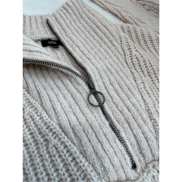 NWOT LINE Size M Label Georgia Half Zip Sweater Beige MSRP $345 - Picture 6 of 11